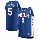 Camiseta Amir Johnson 5 Philadelphia 76ers Icon Edition Azul Hombre